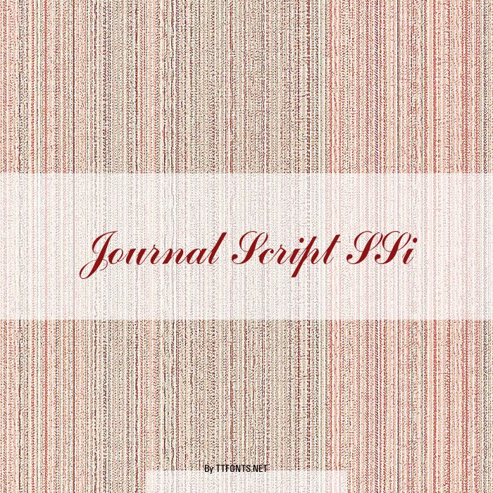 Journal Script SSi example